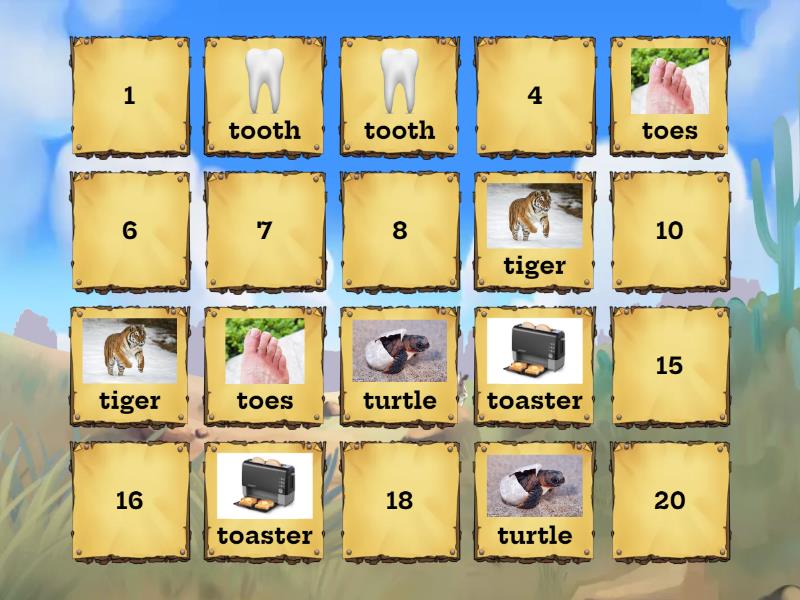Letter T - Matching pairs