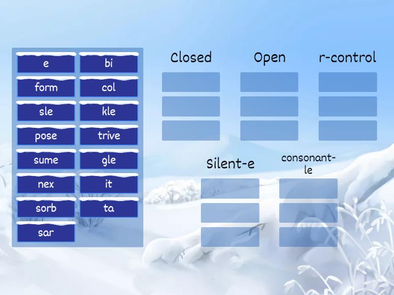 Detached COREL syllables - Group sort