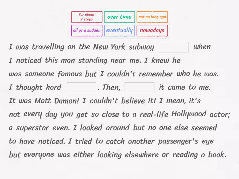 Roadmap B2_Unit 3A_Writing - Complete the sentence