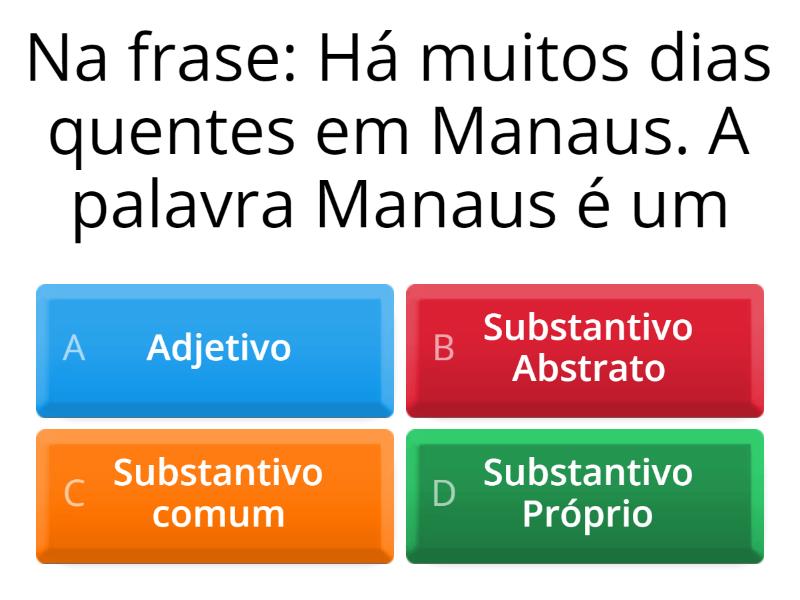 Adjetivo E Substantivo - Quiz