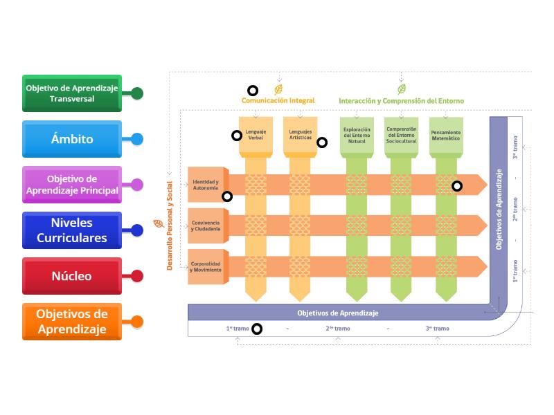 Partes de las Bases Curriculares - Labelled diagram