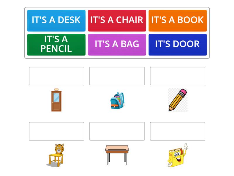 school objects - Une las parejas
