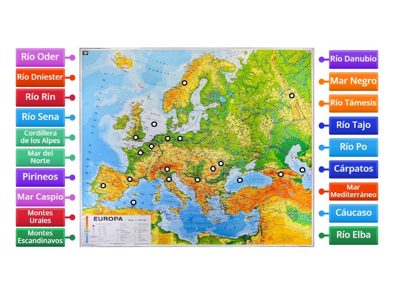 Mapa Físico De Europa Labelled Diagram 9030