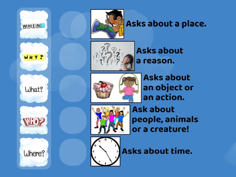 Beginners -Identifying Wh-questions - Une las parejas