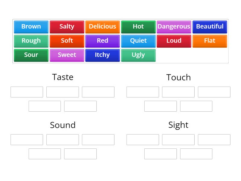 Adjectives for.... - Group sort