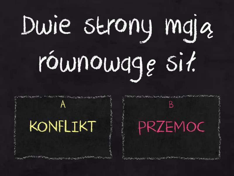 KONFLIKT- PRZEMOC - Quiz