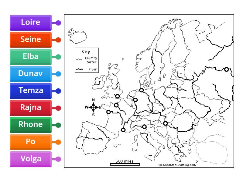 rijeke europe / gdje - Labelled diagram