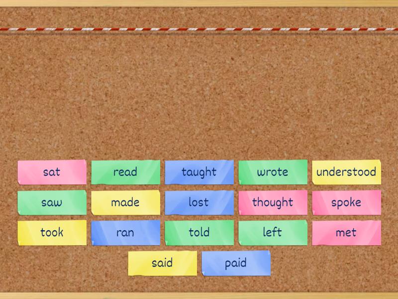 Irregular verbs - Find the match