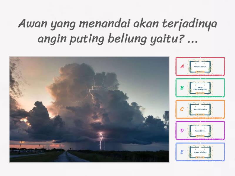 Pertemuan 1 Jenis-Jenis Bencana Alam - Quiz