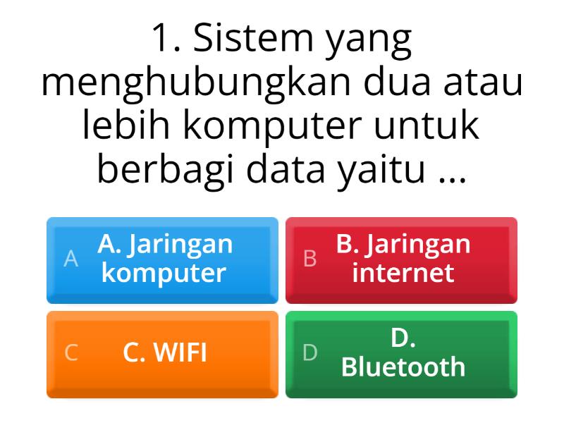 Jaringan Komputer Dan Jaringan Internet - Quiz