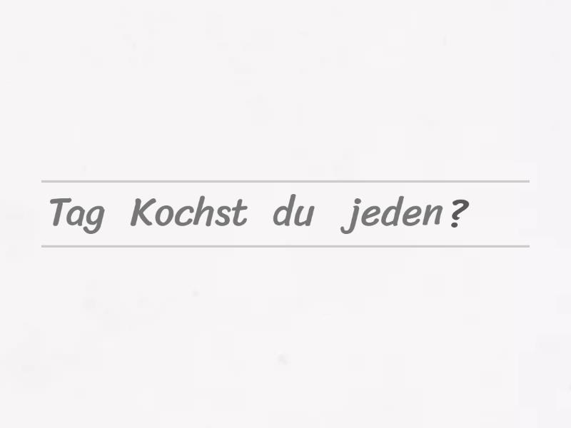 A1 Ja oder Nein? Unjumble