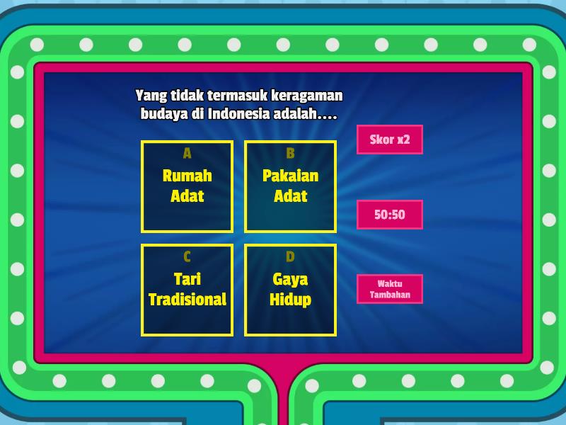 Keragaman Budaya Kelas 3 - Gameshow Quiz