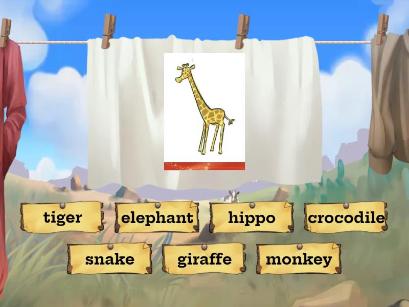 Kid's box 1. Unit 7. Wild animals - Find the match