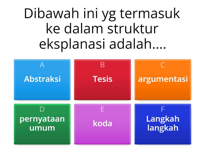 Teks Eksplanasi Quiz