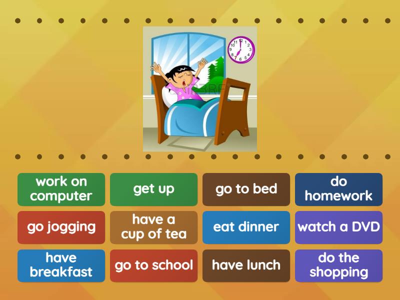 Spotlight 5 Unit 6a Daily activities - Find the match