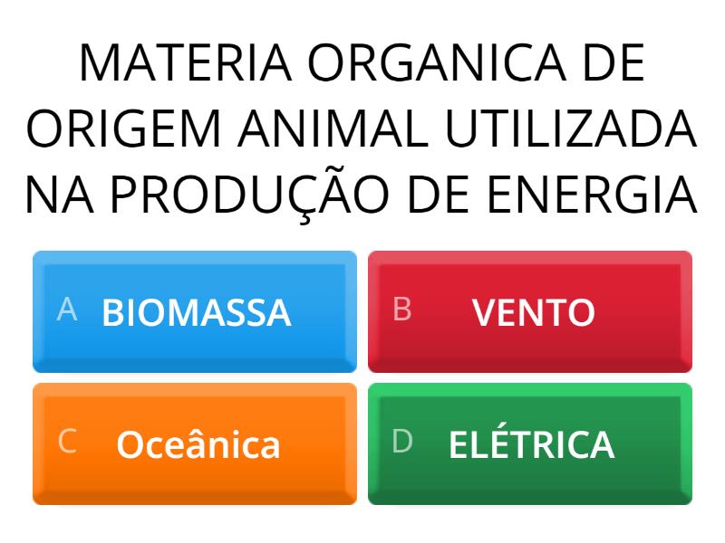 Fontes De Energia - Quiz