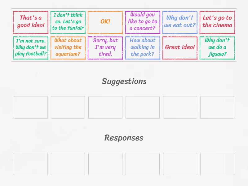 Making and replying to suggestions - Group sort