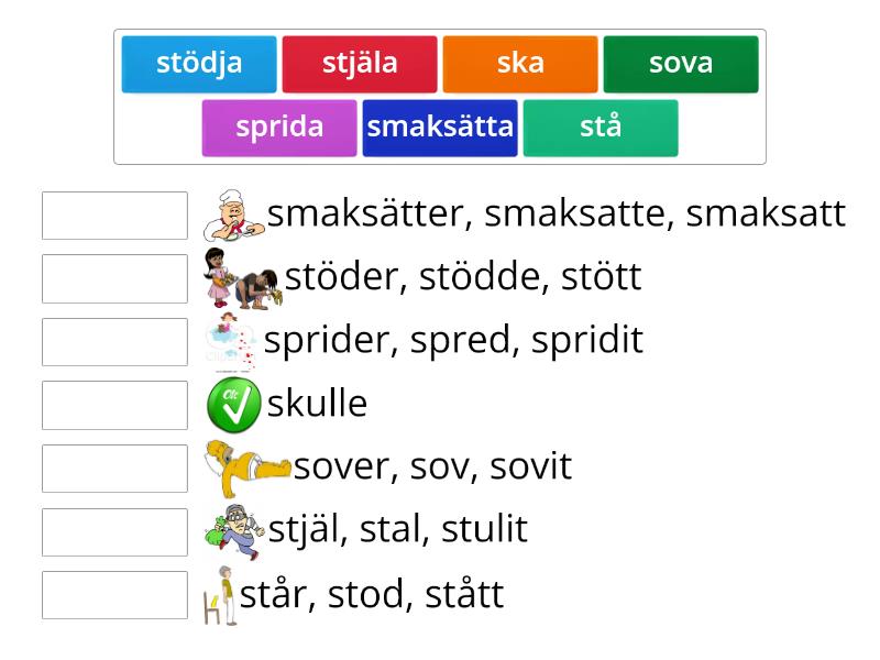 Oregelbundna Verb Vecka 6 - Match Up