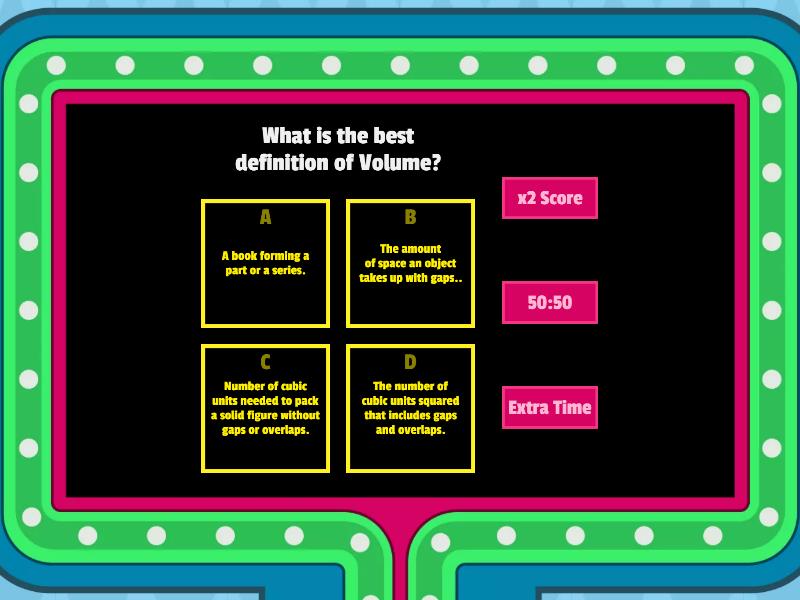 Volume Of Rectangular Prisms (with Unit Cubes) - Gameshow Quiz