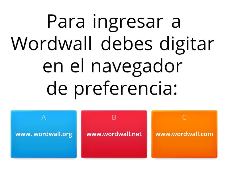 Registro En Wordwall - Cuestionario