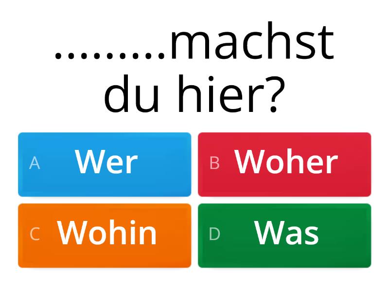 W-Fragen - Quiz