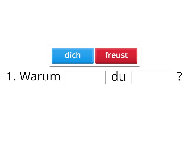 Reflexive Verben - Welches verb passt? - Complete the sentence