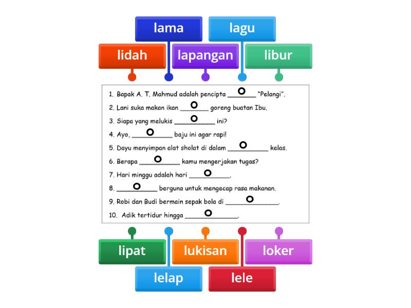 Kata Berawalan Suku Kata La-, Li-, Lu-, Le-, Lo- - Bahasa Indonesia ...