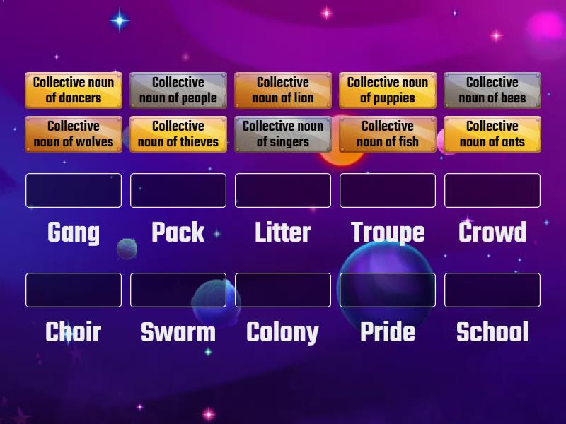 COLLECTIVE NOUNS Une las parejas