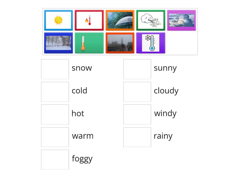 WEATHER VOCABULARY - Match up