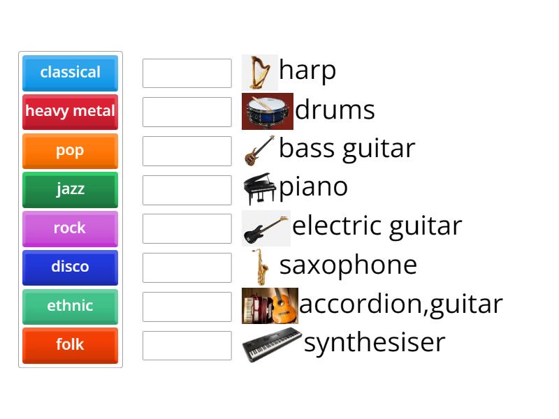 musical instruments - Match up