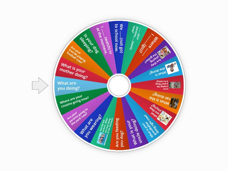 PRESENT CONTINUOUS SPINNING WHEEL - Spin the wheel