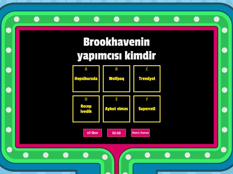 Brookhaven Soruları - Gameshow Testi