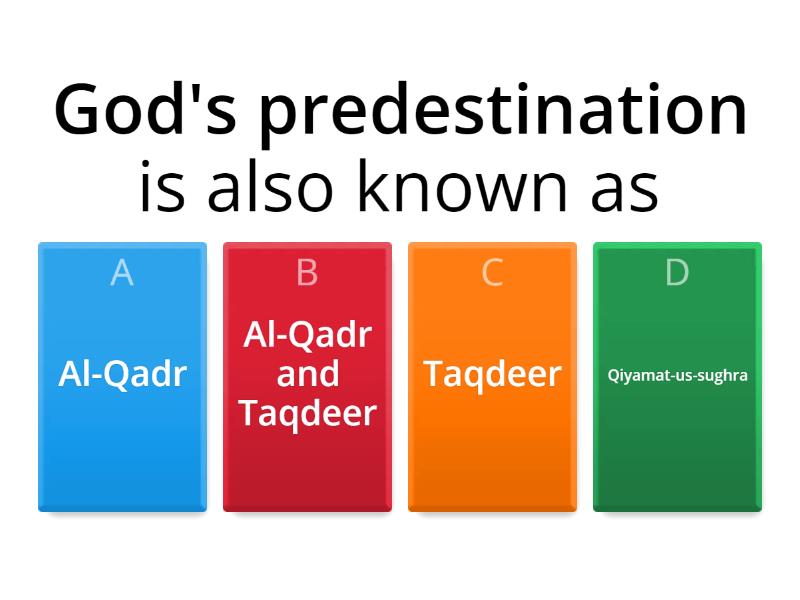 Predestination and Decree - Quiz