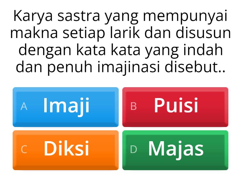 Bahasa Indonesia Kelas 8 (Teks Puisi) - Quiz