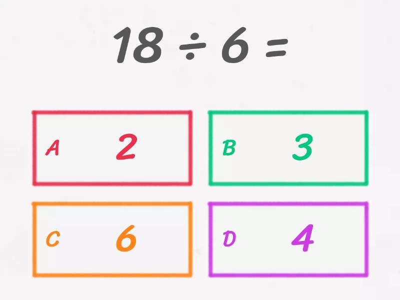 Divisiones (cálculo mental) - Quiz