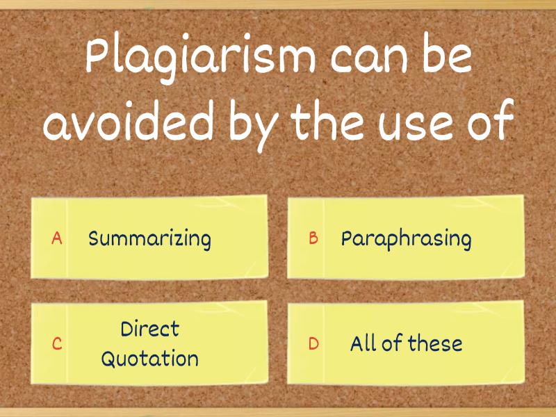 Plagiarism - Quiz