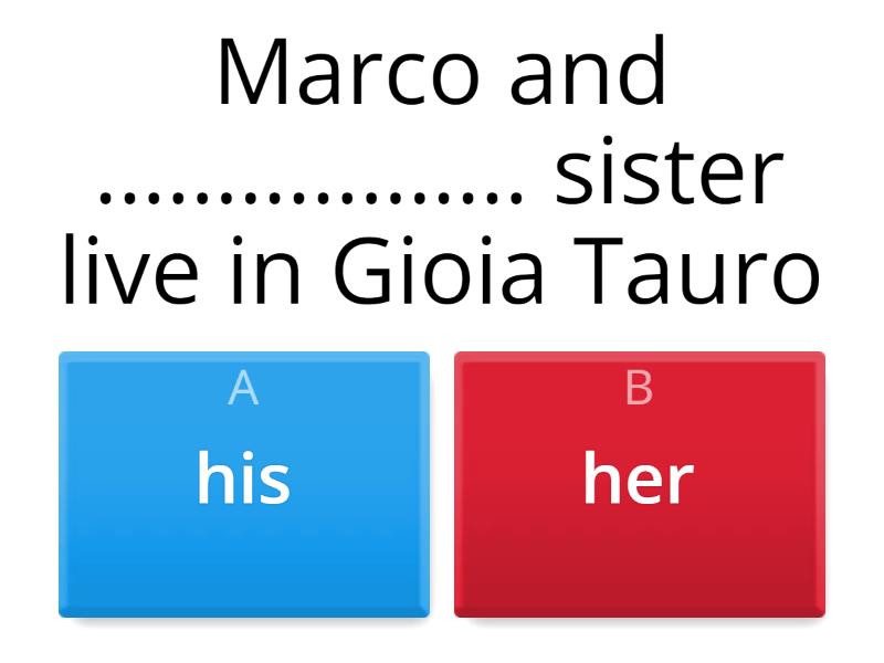 Possessives - - Quiz