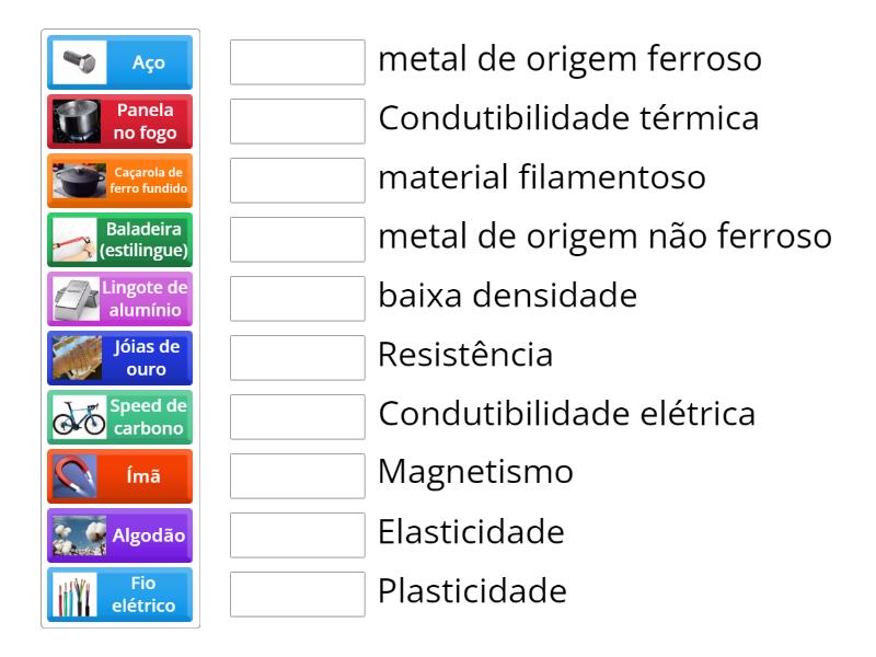 Basico de Propriedades físicas dos materiais - Match up