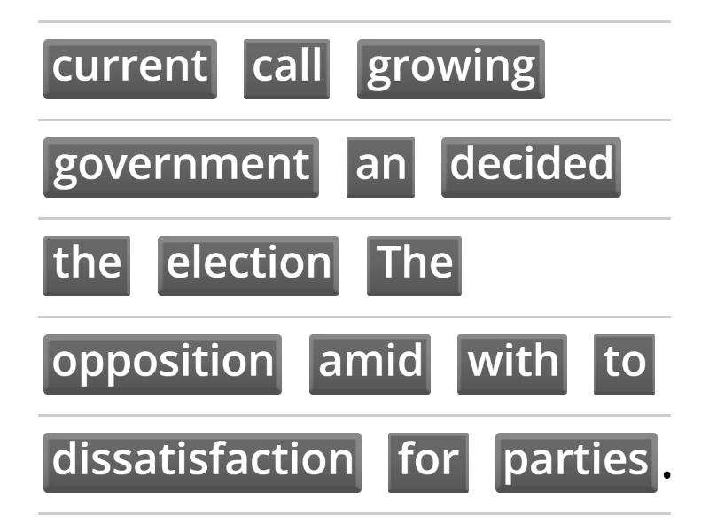 Sentence building - Unit 21 - Advanced colocations - Unjumble