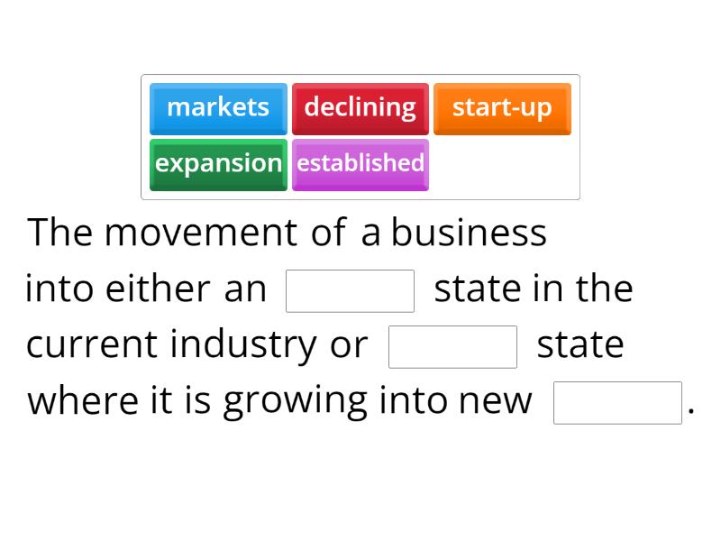 The Growth Stage - Complete the sentence