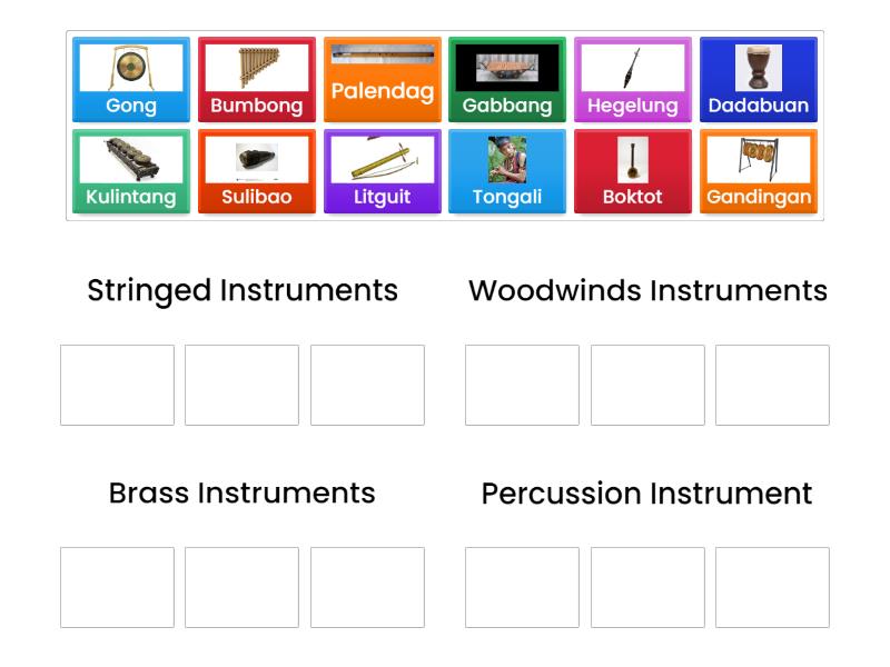 Musical Instruments - Group sort