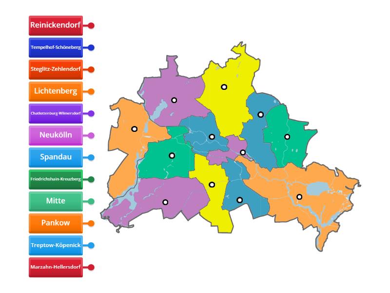 Berliner Bezirke - Labelled Diagram