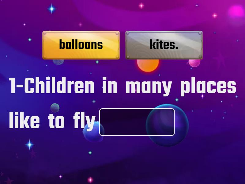 Flying a Kite.Page175 Complete the sentence