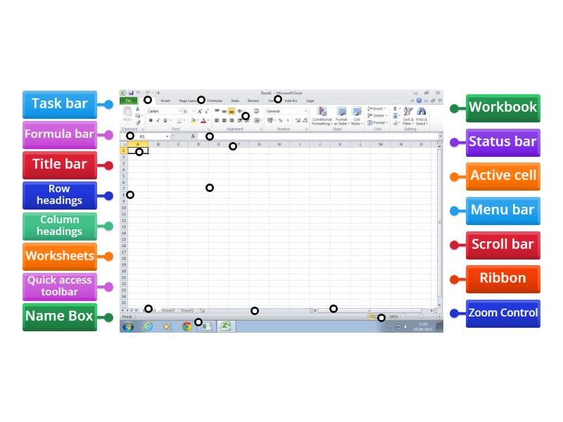 Excel Window Labels - Labelled diagram