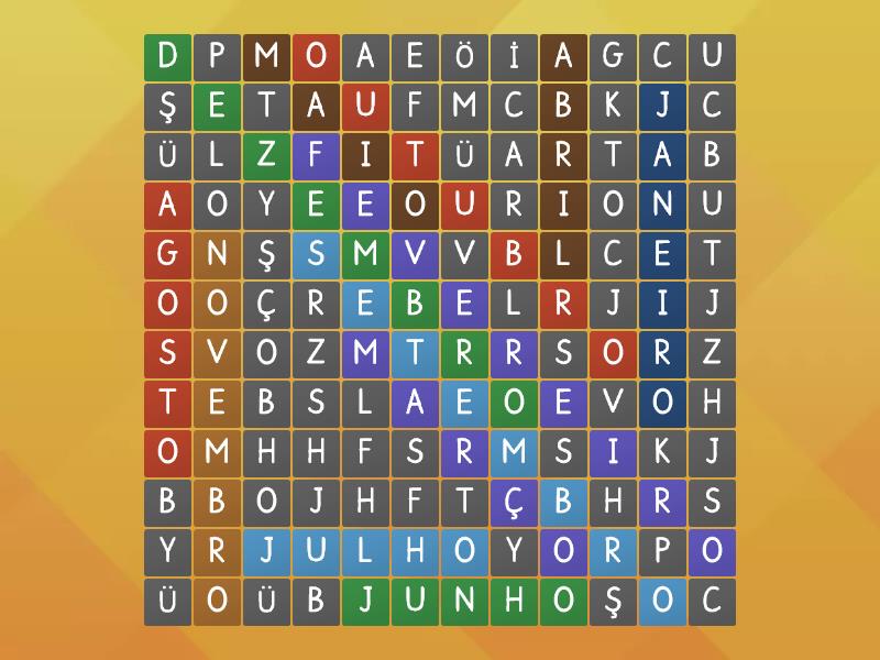 Sopa de letras - meses do ano - Wordsearch