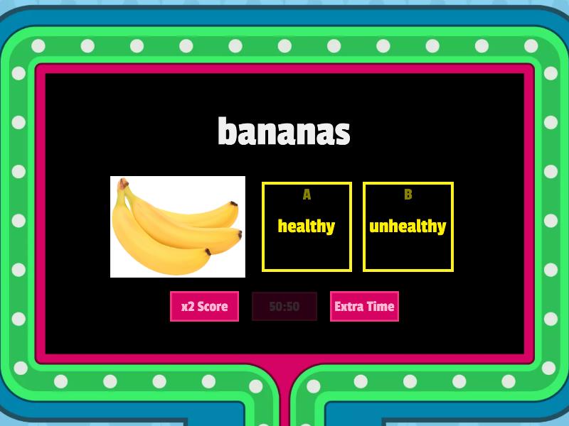 Healthy And Unhealthy Food - Gameshow Quiz