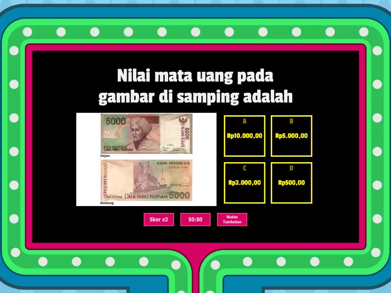 Soal Matematika Nilai Mata Uang - Gameshow Quiz