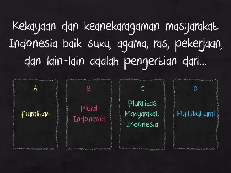 Pluralitas Masyarakat Indonesia - Cuestionario