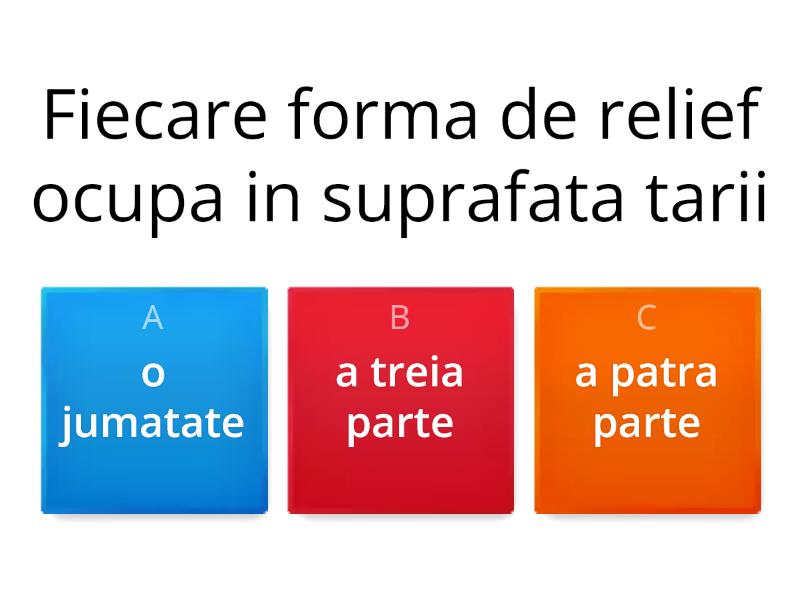 Relieful. Caracteristici Generale Si Trepte De Relief - Quiz