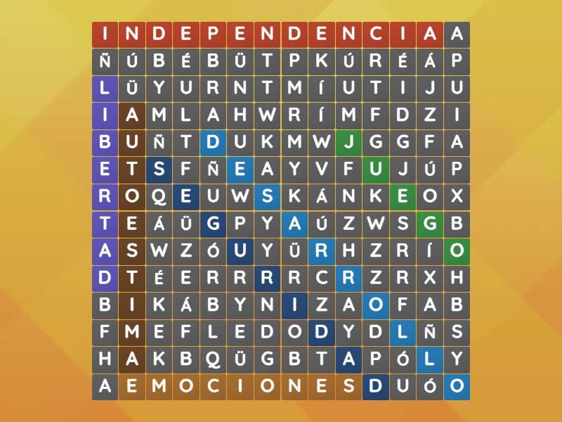 Sopa De Letras Inicial Wordsearch